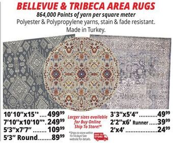 Ocean State Job Lot Bellevue & tribeca area rugs offer