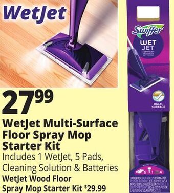 Ocean State Job Lot Wetjet multi-surface floor spray mop starter kit offer