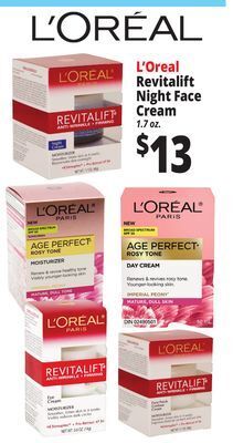 Ocean State Job Lot L'oreal revitalift night face cream offer