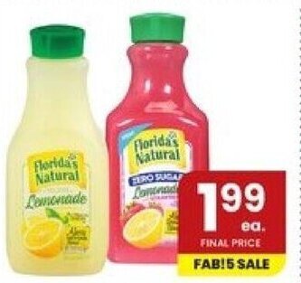 Albertsons Florida's Natural, Lemonade offer