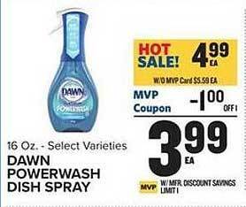 Food Lion Dawn powerwash dish spray offer