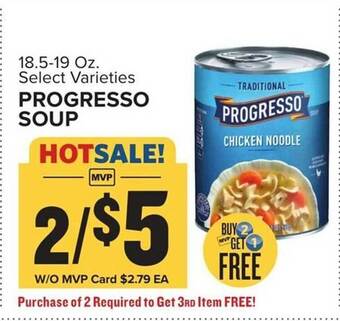 Food Lion Progresso soup offer