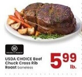 Albertsons USDA Choice Beef Chuck Cross Rib Roast boneless offer