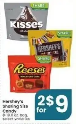 Albertsons Hershey's Sharing Size Candy 8-10.6 oz offer
