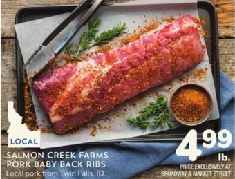 Albertsons Salmon Creek Farms Pork Baby Back Ribs offer