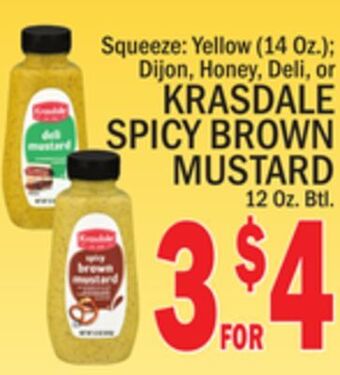 C Town Krasdale spicy brown mustard 12 oz. btl offer