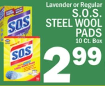 C Town S. o. s. steel wool pads offer