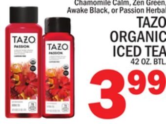 C Town Tazo organic iced tea 42 oz. btl offer