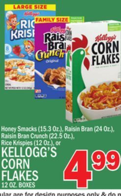 C Town Kellogg's corn flakes 12 oz. boxes offer