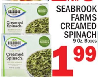 C Town Seabrook farms creamed spinach offer