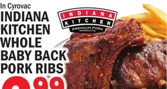 C Town Indiana kitchen whole baby back pork ribs offer