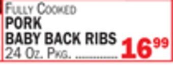 C Town Pork baby back ribs offer