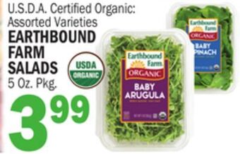 C Town Earthbound farm salads offer