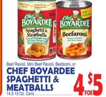 Bravo Supermarkets Chef boyardee spaghetti & meatballs offer