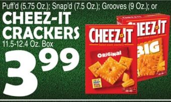 Bravo Supermarkets Cheez-it crackers 11.5-12.4 oz. box offer