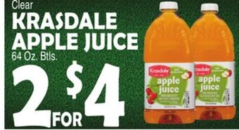 Bravo Supermarkets Krasdale apple juice offer