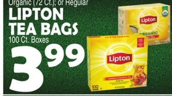 Bravo Supermarkets Lipton tea bags 100 ct. boxes offer