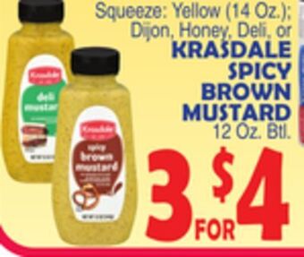 Bravo Supermarkets Krasdale spicy brown mustard 12 oz. btl offer