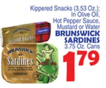 Bravo Supermarkets Brunswick sardines 3.75 oz. cans offer