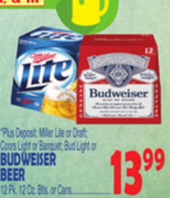 Bravo Supermarkets Budweiser beer offer