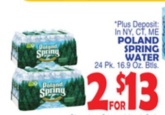 Bravo Supermarkets Poland spring water offer