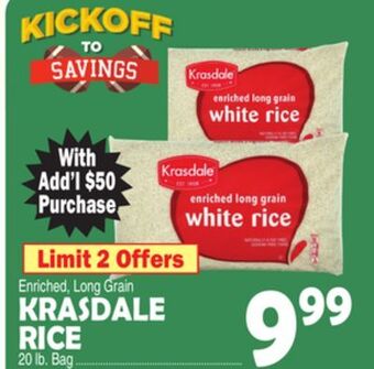 Bravo Supermarkets Krasdale rice offer