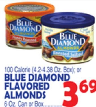 Bravo Supermarkets Blue diamond flavored almonds 6 oz. can or box offer