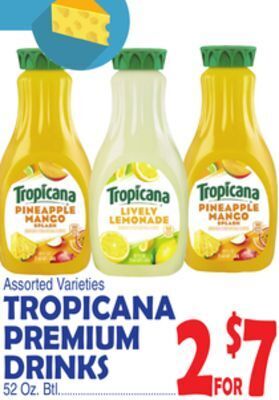 Bravo Supermarkets Tropicana premium drinks offer