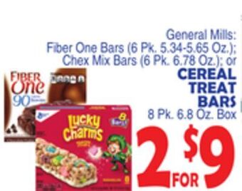 Bravo Supermarkets General mills cereal treat bars 8 pk. 6.8 oz. box offer