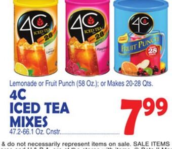 Bravo Supermarkets 4c iced tea mixes 47.2-66.1 oz. cnstr. offer