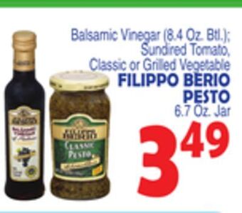 Bravo Supermarkets Filippo berio pesto 6.7 oz. jar offer