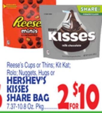 Bravo Supermarkets Hershey's kisses share bag offer
