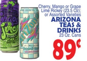 Bravo Supermarkets Arizona teas & drinks 23 oz. cans offer