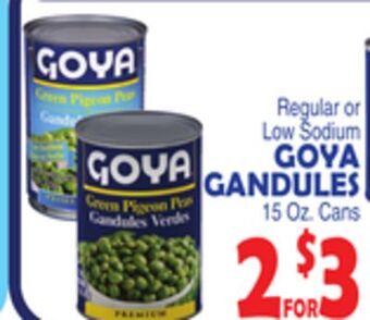 Bravo Supermarkets Goya gandules offer