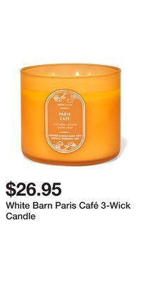 Bath & Body Works White barn paris café 3-wick candle offer