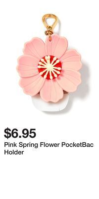 Bath & Body Works Pink spring flower pocketbac holder offer