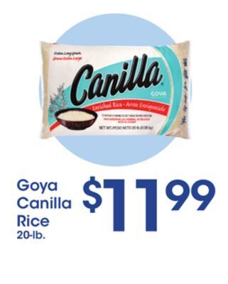 Price Rite Goya canilla rice offer