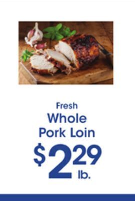 Price Rite Whole pork loin offer