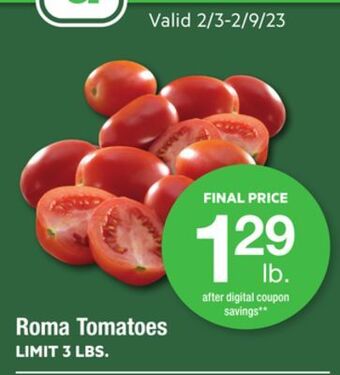 ACME Roma tomatoes offer