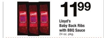 ACME Lloyd's baby back ribs with bbq sauce offer