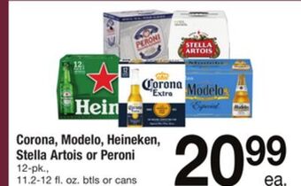 ACME Corona, modelo, heineken, stella artois or peroni offer