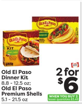 Weis Markets Old el paso dinner kit 8.8-12.5 oz old el paso premium shells 5.1-21.5 oz offer