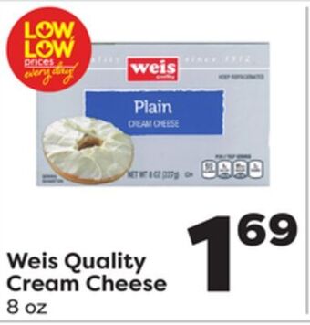 Weis Markets Weis quality cream cheese offer
