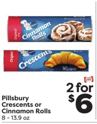 Weis Markets Pillsbury crescents or cinnamon rolls offer