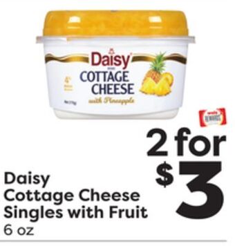 Weis Markets Daisy cottage cheese singles with fruit offer