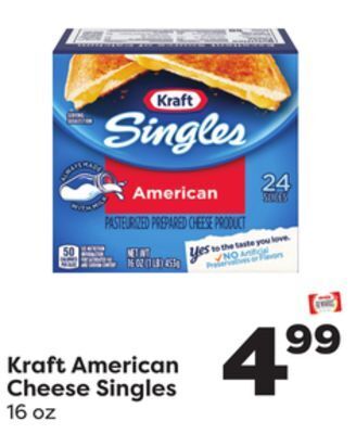 Weis Markets Kraft american cheese singles offer