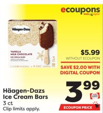Weis Markets Häagen-dazs ice cream bars offer