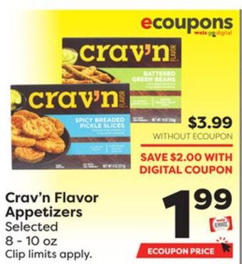 Weis Markets Crav'n flavor appetizers offer