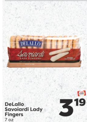 Weis Markets Delallo savoiardi lady fingers offer