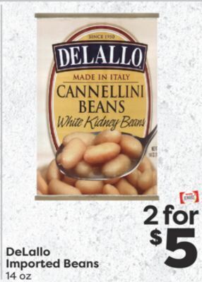Weis Markets Delallo imported beans offer